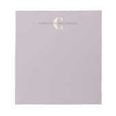 名スタイリッシュモノグラムの前シックほこりっぽい薄紫 ノートパッド (正面)