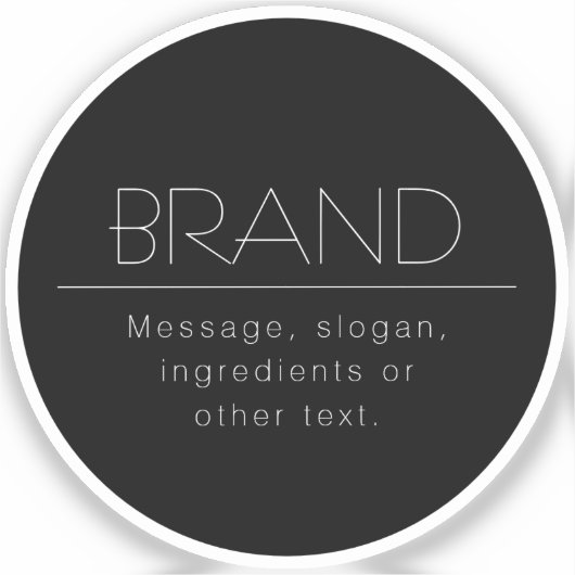 名スタイリッシュ前その他の文字 シール (正面)