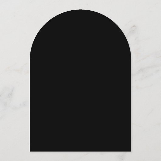 名スタイリッシュ前モダン黒と白のアー結婚チ 招待状 (裏面)