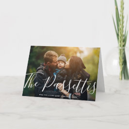 名スタイリッシュ前祝日案内カード |横 シーズンカード