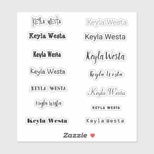 名スタイリッシュ前 シール (シート)