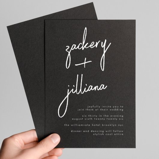 名スタイリッシュ前 |バックモダン詳細の結婚 招待状