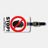 名ストップ警告荷物タグを外す ラゲッジタグ (正面横)