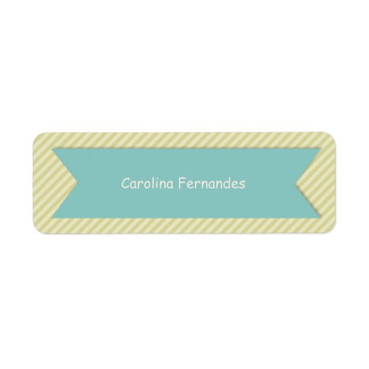 名ストライプのパーソナライズされた前タグのラベル ラベル (正面)