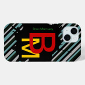 名ストライプ前を追加 Case-Mate iPhoneケース (裏面 (横))