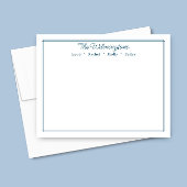 名ネイビーブルー縁どクラシック文具 ノートカード