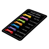 名パーソナライズされたおもしろい厨房の営業時間M マグネット (左側)