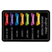 名パーソナライズされたおもしろい厨房の営業時間M マグネット (横)