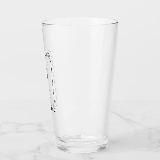 名パーソナライズされたお洒落名は可愛いよくはしゃぐ タンブラーグラス (左)