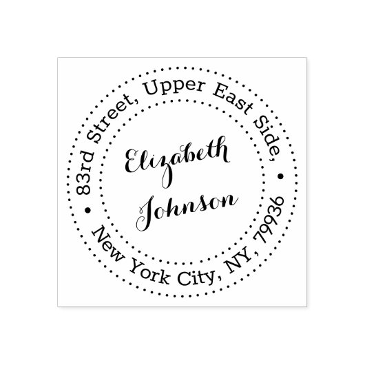 名パーソナライズされたエレガントモダン前差出人住所 ラバースタンプ (インプリント)