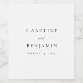 名パーソナライズされたエレガント前結婚名 ワインラベル (シングルラベル)