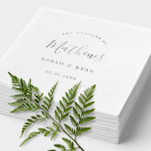 名パーソナライズされたエレガント結婚前 箔ナプキン