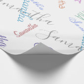 名パーソナライズされたカスタムカラフル紙 ラッピングペーパー (角)