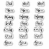 名パーソナライズされたカスタム付 シール (正面)