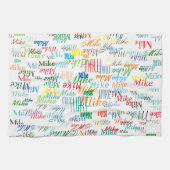 名パーソナライズされたカラフル キッチンタオル (横)