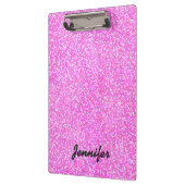 名パーソナライズされたガーリー付きグリッター クリップボード (左)