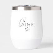 名パーソナライズされたガーリー前とハート (正面)