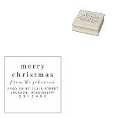 名パーソナライズされたシンプル名モダンクリスマス ラバースタンプ (押印)