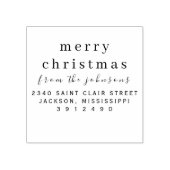 名パーソナライズされたシンプル名モダンクリスマス ラバースタンプ (インプリント)