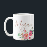 名パーソナライズされたモノグラムのも コーヒーマグカップ<br><div class="desc">名パーソナライズされたモノグラムの前マグ，名前マグ，友情マグ，名前コーヒーマグ，女性のギフト，ちょうどコーヒーマグ，女性のためのギフトパーソナライズされた, フローラマグカスタム.</div>