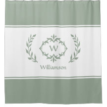 名パーソナライズされたモノグラムのイニシャルセージ緑