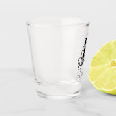 名パーソナライズされた付きモノグラム文字H ショットグラス (左)