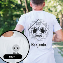 名パーソナライズされた前おもしろいバークルーポケットデザイン