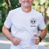 名パーソナライズされた前おもしろいバークルーポケットデザイン Tシャツ