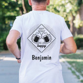 名パーソナライズされた前おもしろいバークルーポケットデザイン Tシャツ