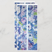 名パーソナライズされた前お洒落花ブックマーク (正面/裏面)