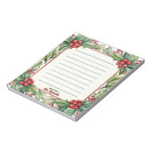 名パーソナライズされた前からのクリスマス ノートパッド (回転)