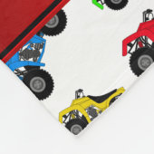 名パーソナライズされた前が白のatvパターン フリースブランケット (角)