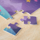 名パーソナライズされた前でかわいいユニコーン ジグソーパズル (側面)