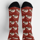 名パーソナライズされた前でクリスマスに苦しむ ソックス (上部)