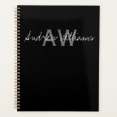 名パーソナライズされた前とイニシャルアポイントメント帳 プランナー手帳 (正面)