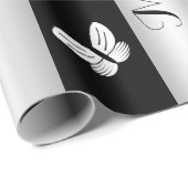 名パーソナライズされた前とイニシャル結婚/記念日 ラッピングペーパー (ロールコーナー)