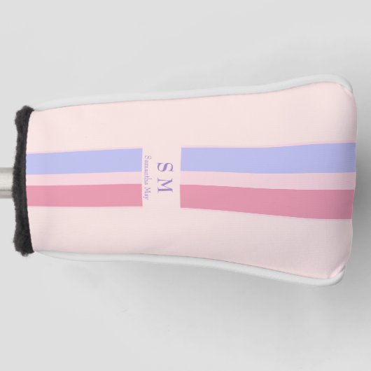 名パーソナライズされた前とイニシャル ゴルフヘッドカバー (正面)