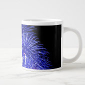 名パーソナライズされた前とイニシャル- ジャンボコーヒーマグカップ (右)