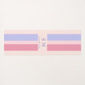 名パーソナライズされた前とイニシャル ヨガマット (裏面(横))