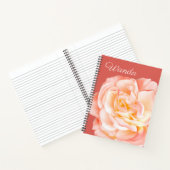 名パーソナライズされた前とバラ ノートブック (内部)