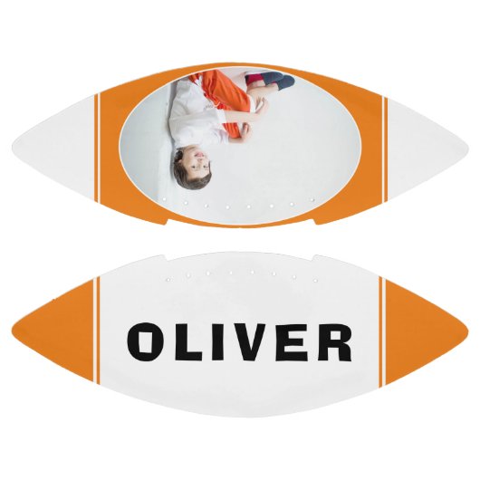 名パーソナライズされた前と写真のサッカー アメリカンフットボール (パネル)