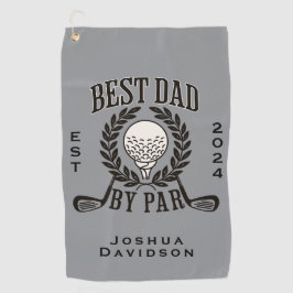 名パーソナライズされた前と年の最高のパパ ゴルフタオル