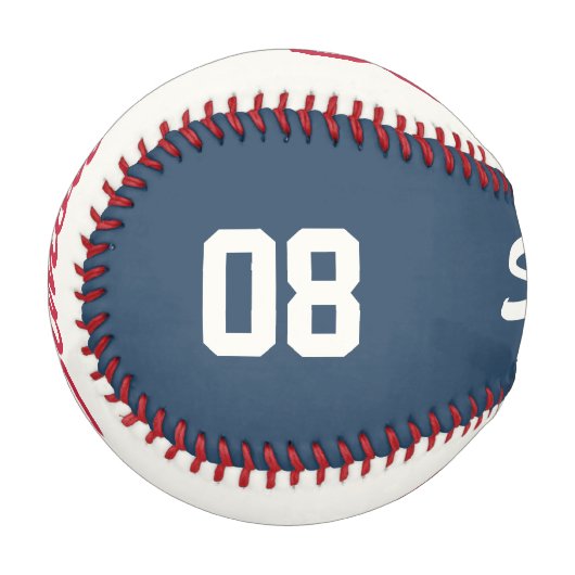 名パーソナライズされた前と年齢の野球 野球ボール (正面左)