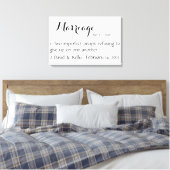 名パーソナライズされた前と日付ウォールアート キャンバスプリント (インサイチュ (寝室))