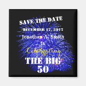 名パーソナライズされた前と日付 –  マグネット (正面)