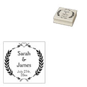 名パーソナライズされた前と日結婚付ゴム印 ラバースタンプ (押印)