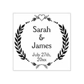 名パーソナライズされた前と日結婚付ゴム印 ラバースタンプ (インプリント)