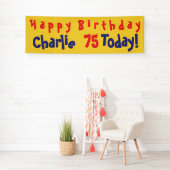 名パーソナライズされた前と経過時間のパーティーバナー 横断幕 (インサイチュ)