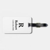 名パーソナライズされた前と電話番号を付けた荷物タグ ラゲッジタグ (裏面横)