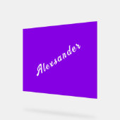 名パーソナライズされた前のカスタム色とフォント アクリルサイン (傾斜)